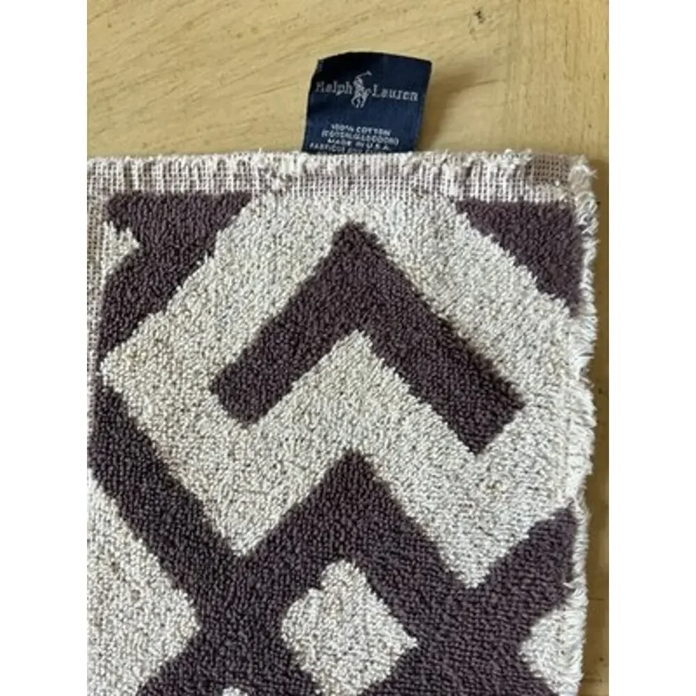 Vtg 80s Ralph Lauren Bath Towels Lot 3 Chevron Geometric Aztec Brown 27x48’ USA